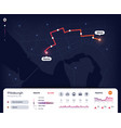 navigation map gps city navigator ui with mapping vector image vector image