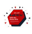 black friday sale label vector image