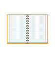 notebook checked school paper vector image