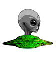 space aliens ufo icon art vector image