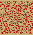 seamless background with tree branches and leaf vector image