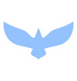 bird silhouette blue dove logo peace symbol vector image vector image