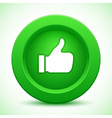 thump up green button vector image vector image