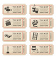 cinema tickets vector image vector image