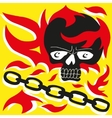 skull and chain vector image