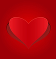 heart red cut from paper vector image