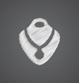 necklace sketch logo doodle icon vector image