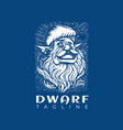negative dwarf logo design template vector image vector image