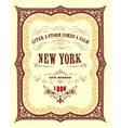 retro card with floral details vector image vector image