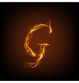 alphabets flame vector image vector image
