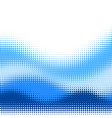 blue halftone wave background vector image