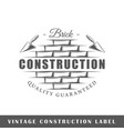 construction labe vector image vector image