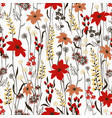 seamless texture retro wild flower pattern vector image
