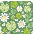 water lillies seamless pattern background vector image