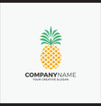 logo modern pineapple vector image