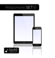 modern monitor glossy tablet and smartphone vector image vector image