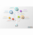modern infographic template vector image vector image