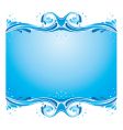 symmetric water splashes background vector image vector image