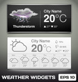 weather widgets vector image vector image