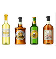 realistic alcohol drinks in a bottle vector image