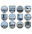 civil aviation pilot school and airport schedule vector image vector image