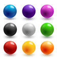 colorful glossy spheres vector image