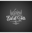 eid mubarak vintage lettering card background vector image
