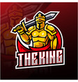 king esport mascot logo design vector image