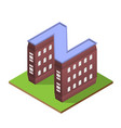 isometric building letter z form vector image vector image
