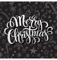 merry christmas lettering in chalk seamless vector image vector image