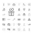 33 birthday icons vector image vector image