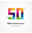 anniversary - abstract colorful icons and elements vector image