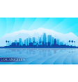 los angeles city skyline detailed silhouette vector image vector image