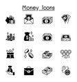 money icons set graphic design vector image