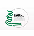 nigeria independence day background vector image