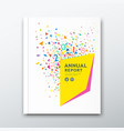 cover annual report colorful paper design on white vector image vector image