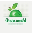 green banner with a picture of the planet vector image