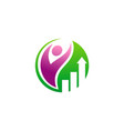 happy success business man logo vector image vector image