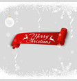 christmas greeting card merry lettering vector image vector image