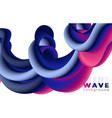 creative design 3d flow shape liquid wave vector image vector image