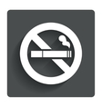 no smoking sign icon cigarette symbol vector image