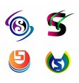 set of alphabet symbols and elements letter s vector image vector image