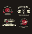 american football championship team training camp vector image vector image