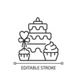 candy bars linear icon vector image