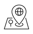 monochrome simple pin point location search on map vector image vector image