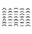varieties retro mustache set black imperial vector image