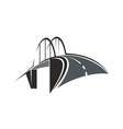 arch bridge and road icon vector image