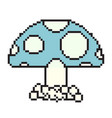 pixel art mushroom cartoon retro game style vector image vector image