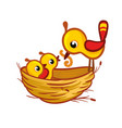with a bird that brought vector image
