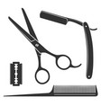 barber set vector image